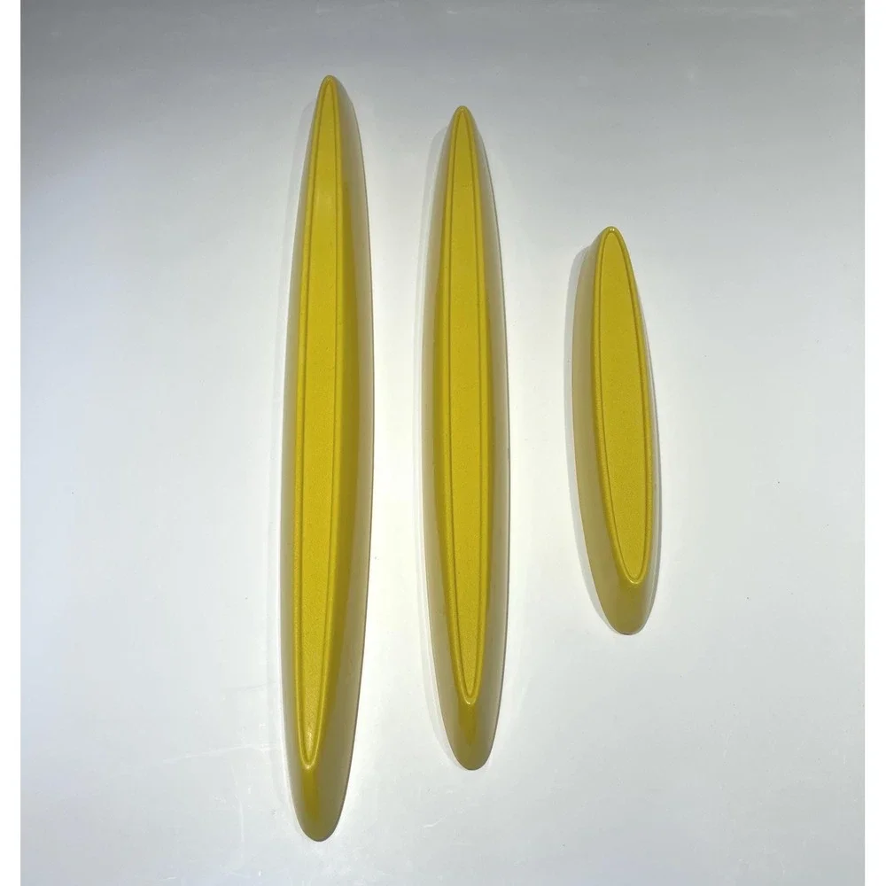 MCM‎ Olive Boat Tray Melamine Melmac Yellow Set of 3